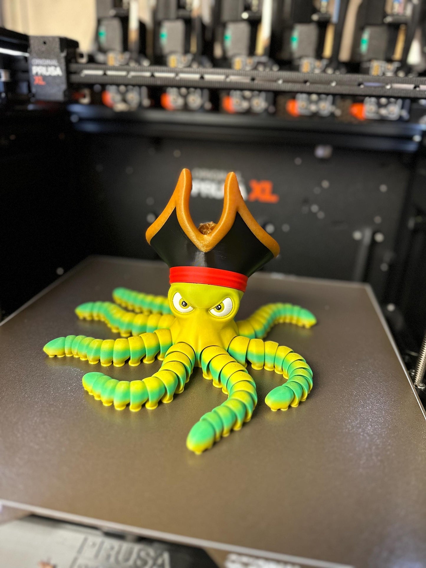 Pirate Octopus - Fridge Toy - Articulated - Flexi Toy