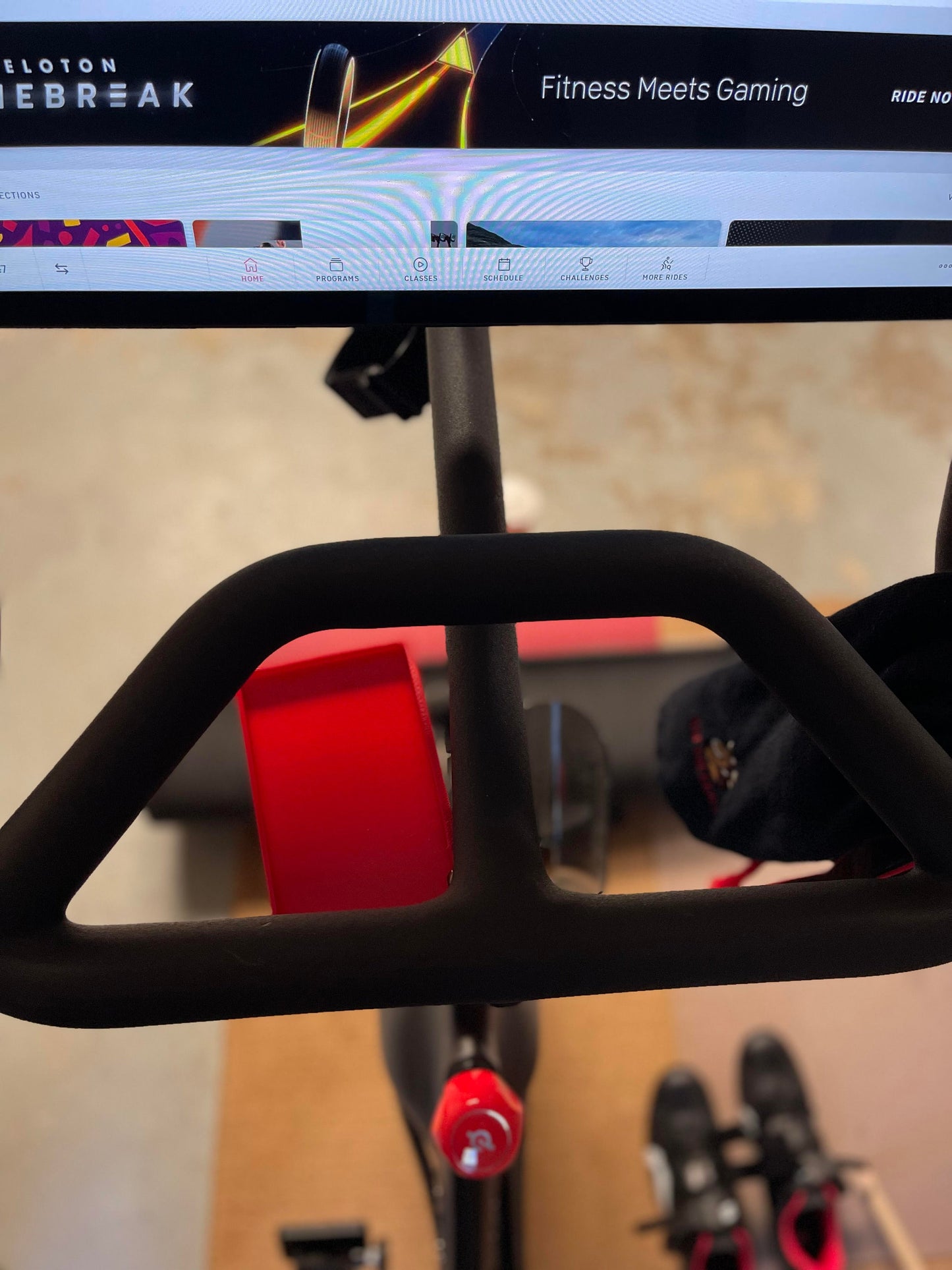 Cell phone holder for the Peloton Bike or Bike+