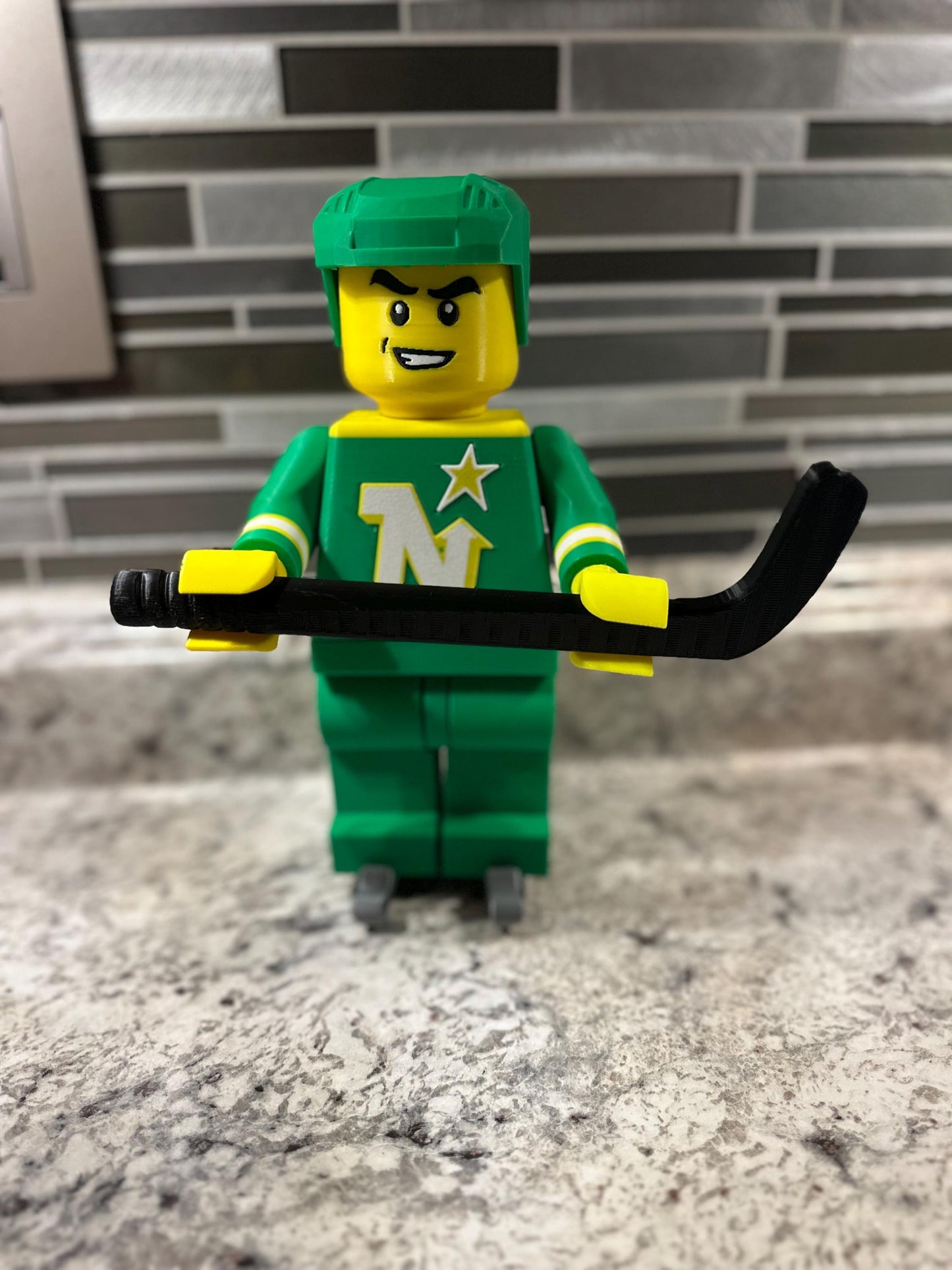 Brick Man Hockey Player