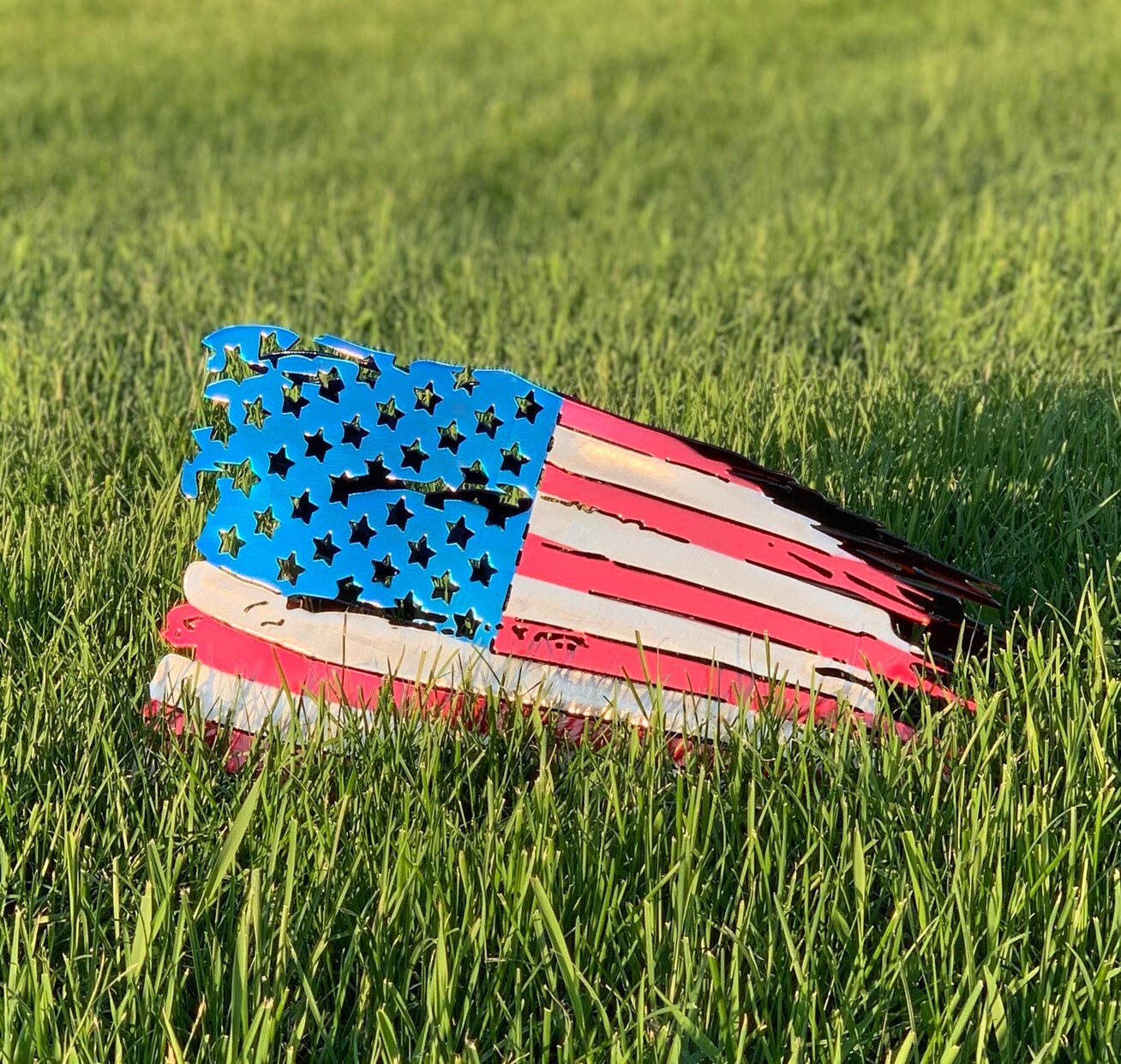 Metal American Flag